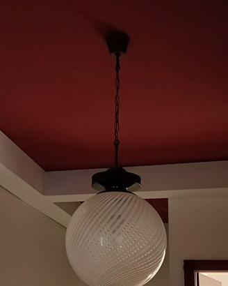 Lampadario palla vetro di Murano anni 70