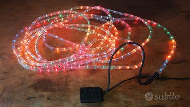 10+10m tubo catena luminosa luci colorate esterno