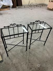 2 Comodini/ Tavolini in Cristallo