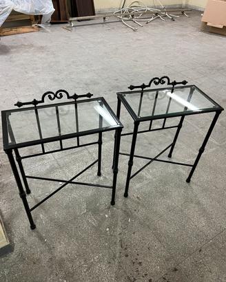 2 Comodini/ Tavolini in Cristallo