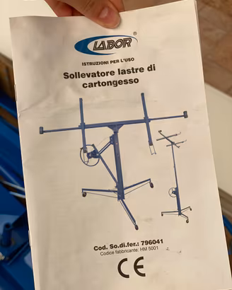 Sollevatore lastre di cartongesso