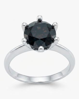 Anello in Argento con Moissanite nera 2 CT