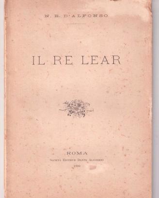 D'Alfonso Il Re Lear aspetti psicologici 1900 1a e