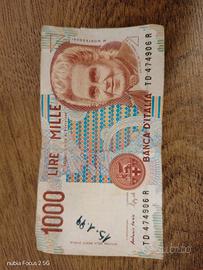 banconota lire 1000 Montessori 