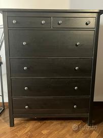 Cassettiera Ikea Mod. "HEMNES" nera