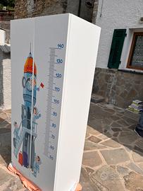 Armadio per bambini a 2 ante, appendi e 2 ripiani