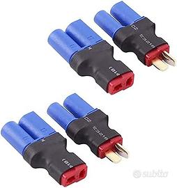 4 Adattatori EC5 a T-Plug Deans Style per RC
