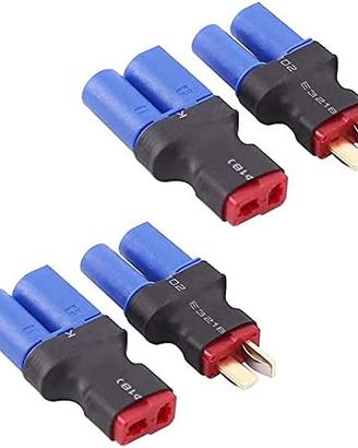 4 Adattatori EC5 a T-Plug Deans Style per RC