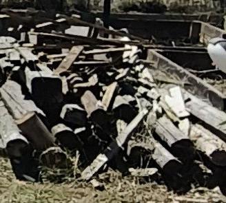 Travi in legno di vecchio tetto