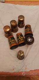 CAPPELLOTTI IN LATTA D'EPOCA PER DAMIGIANA