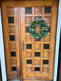 portoncino in rovere più porta in alluminio