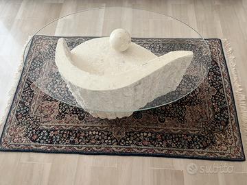 Tavolino pietra e vetro