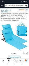 2 sdraietti leggeri spiaggia