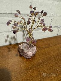 Alberello con pietre viola