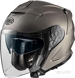 CASCO JET MOTO PREMIER JT5 TITANIO FIBRA DI VETRO
