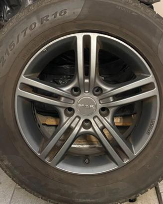 4 Cerchi in Lega MAK 16"con gomme INVERNALI 215/70