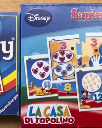 Lotto giochi in scatola "Memory" e "Sapientino"