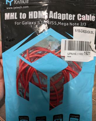 CAVO MHL PER SAMSUNG GALAXY S3 S4 S5 NOTE 2 NOTE 3