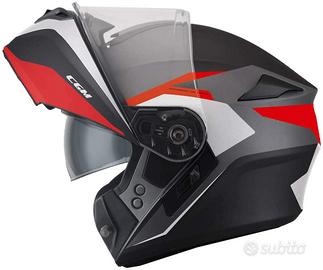 CASCO MODULARE CGM 508G ROSSO P/J DOPPIA VISIERA