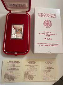 Moneta 25 € Argento Vaticano Tommaso D'Aquino 2024
