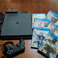 PS4 Slim 500gb+7 GIOCHI,1 joystick,ALTRI ACCESSORI