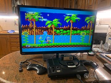 Sega mega drive con gioco Sonic the hedgehog