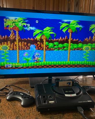 Sega mega drive con gioco Sonic the hedgehog