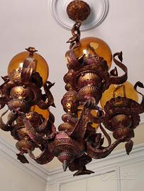 Lampadari in ferro battuto