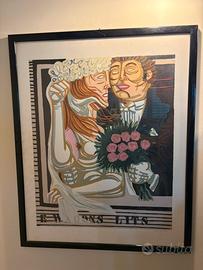 Migneco Giuseppe, serigrafia materica