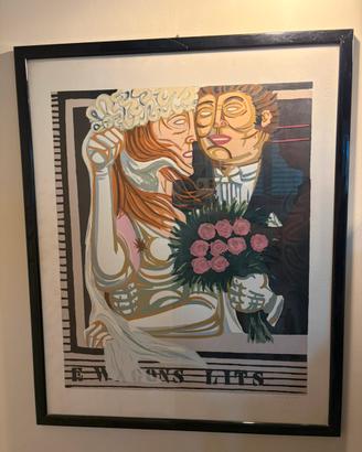 Migneco Giuseppe, serigrafia materica