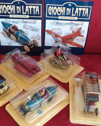 Lotto di 5 giocattoli di latta Paya ed. Fabbri