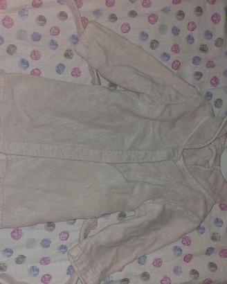 accappatoio rosa chiaro con cappuccio bambina 