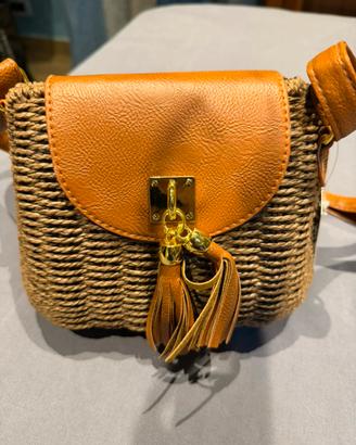 Borsa tracolla paglia Mili Bijoux NUOVA estiva