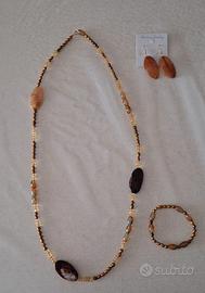 Collana, bracciale e orecchini , pezzi unici