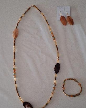 Collana, bracciale e orecchini , pezzi unici