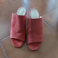 sandali mules camoscio