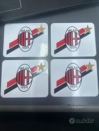 Lotto 4 adesivi vintage Milan 1899