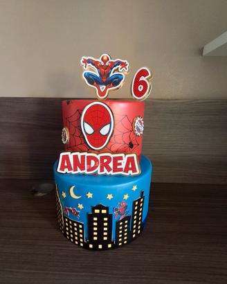torta scenografica Spiderman 