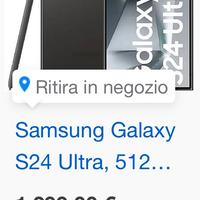 Samsung S24 ULTRA 512 NUOVO prezzo listino 1299€