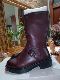 stivali in pelle 