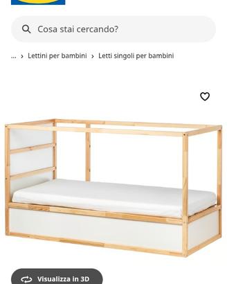 letto singolo Ikea kura