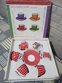 Set 6 tazze caffè con piattino