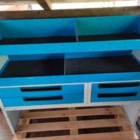 scaffalatura cassettiera per furgoni