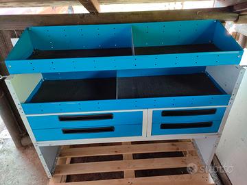 scaffalatura cassettiera per furgoni