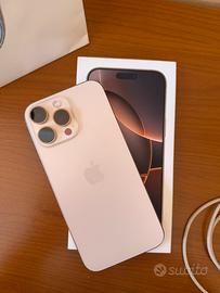 Iphone 16 pro max, 512 gb, sabbia