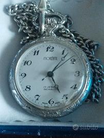 OROLOGIO TASCABILE DI ARGENTO VINTAGE funzionante