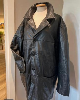 Giacca pelle nera da uomo