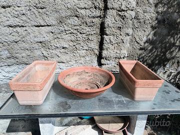 set 3 vasi terracotta 