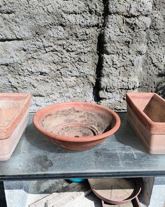 set 3 vasi terracotta 