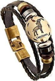 Bracciale in pelle zodiaco Capricorno